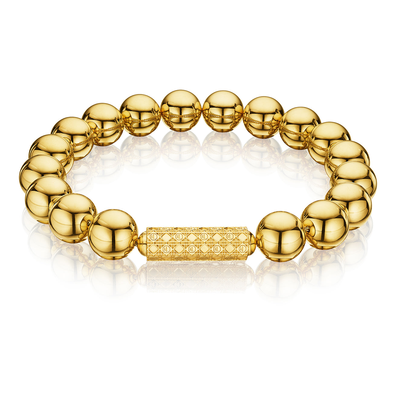 MoAnA LUU Maxi eads necklace with barrel lock in vermeil,  inspired by Creole jewelry. 