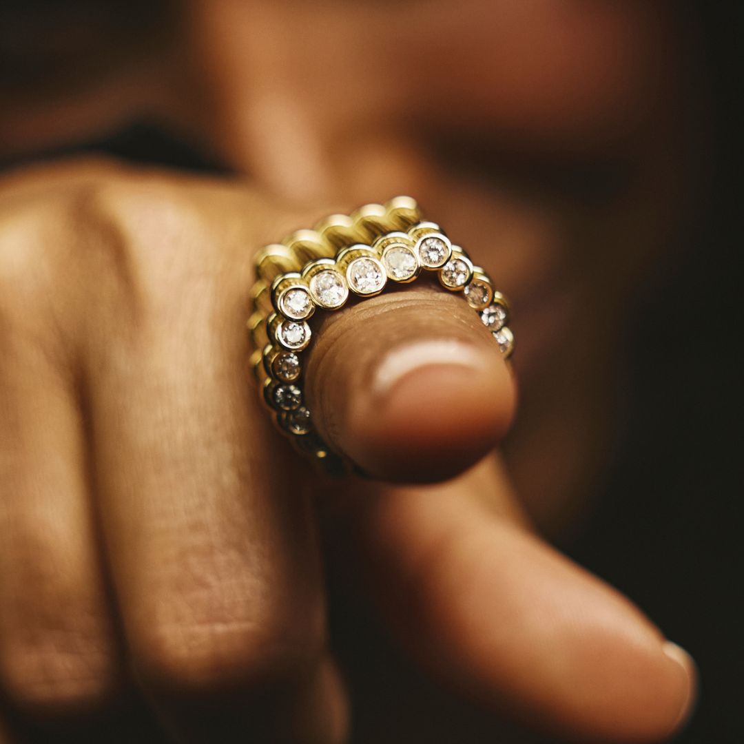 Archive No. 1 | Fago Kann Maxi ring, 18K Yellow Gold and diamonds
