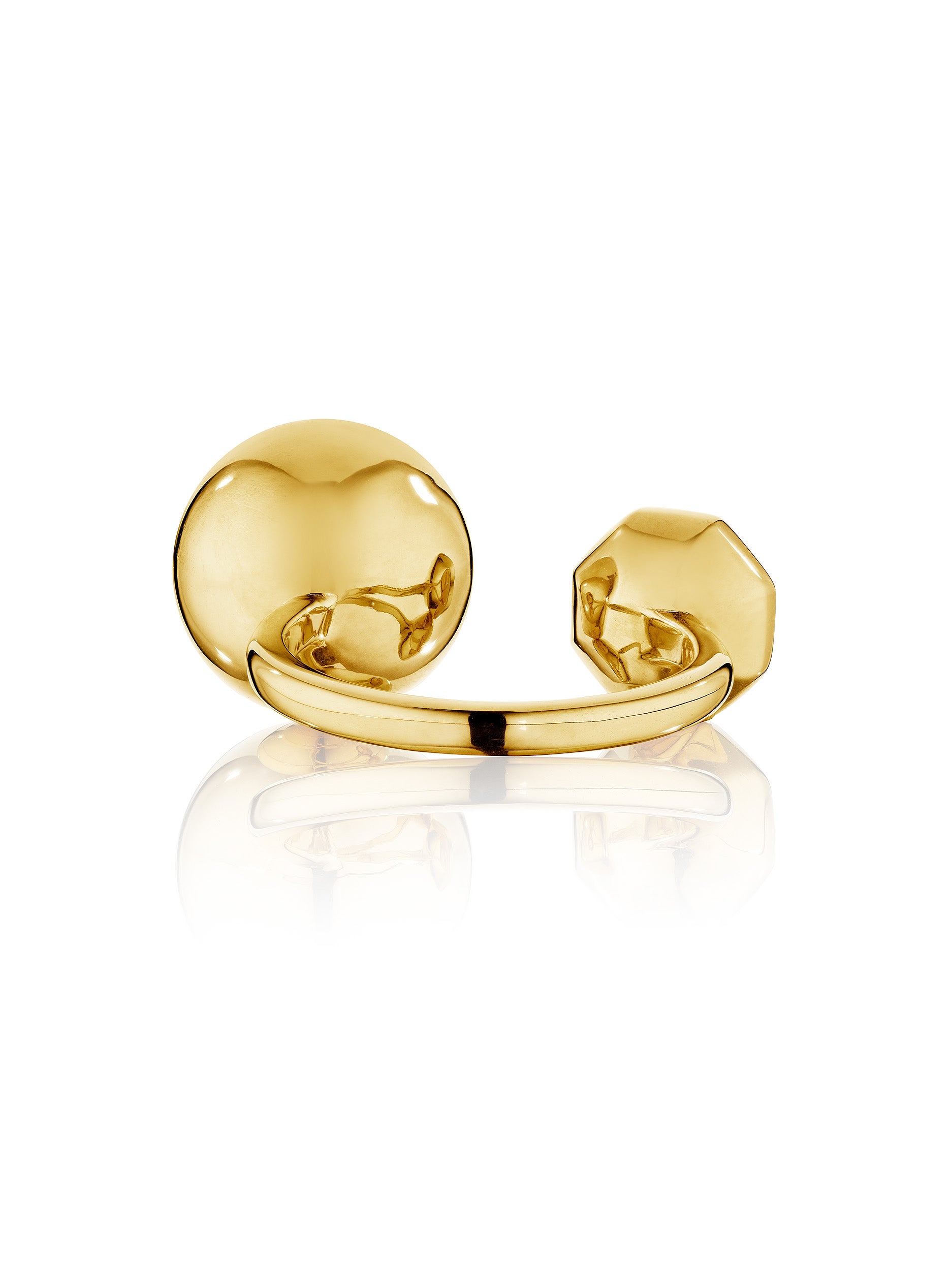 MoAnA LUU ML open bead ring in vermeil. 