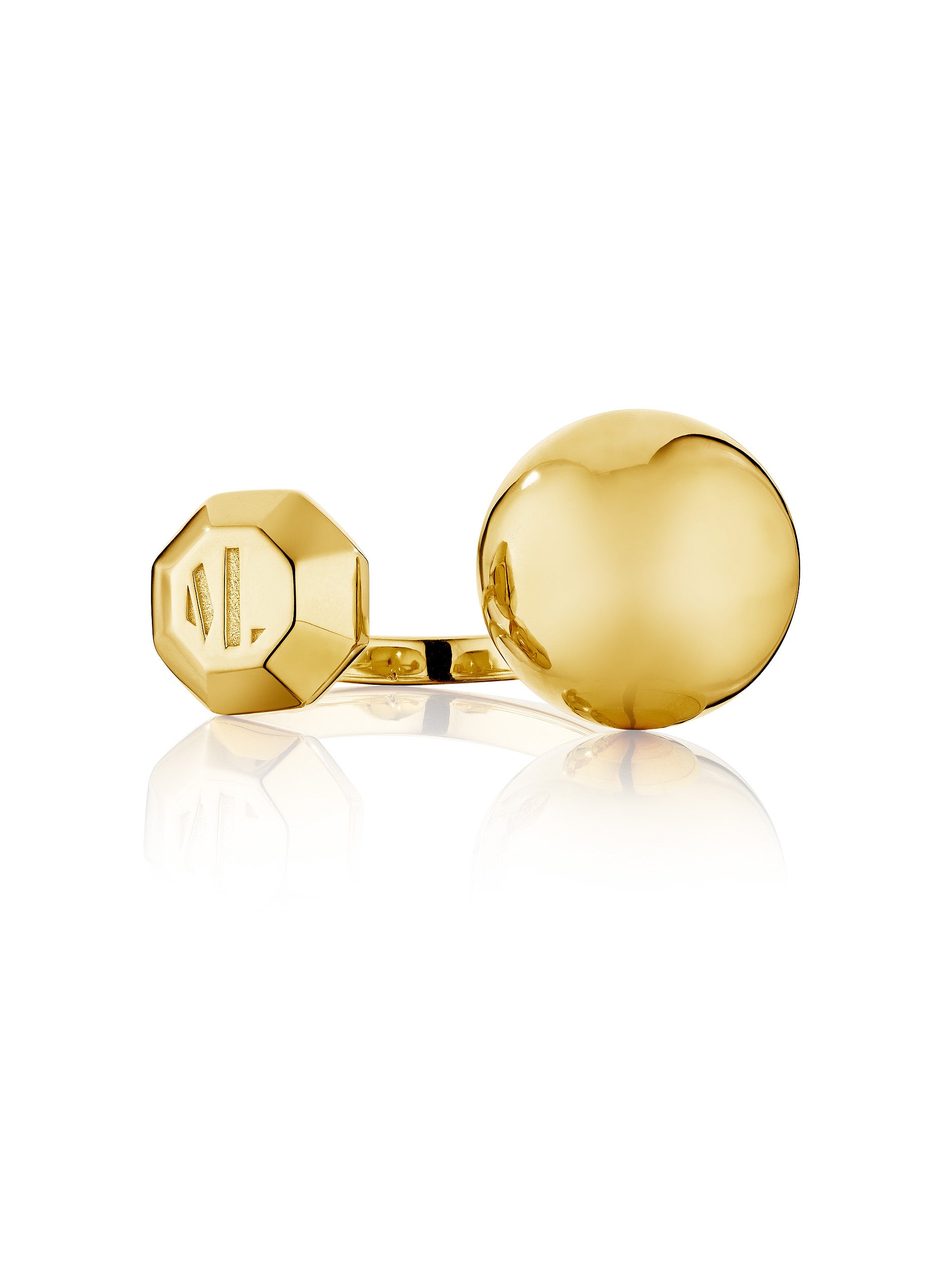 MoAnA LUU ML open bead ring in vermeil. 