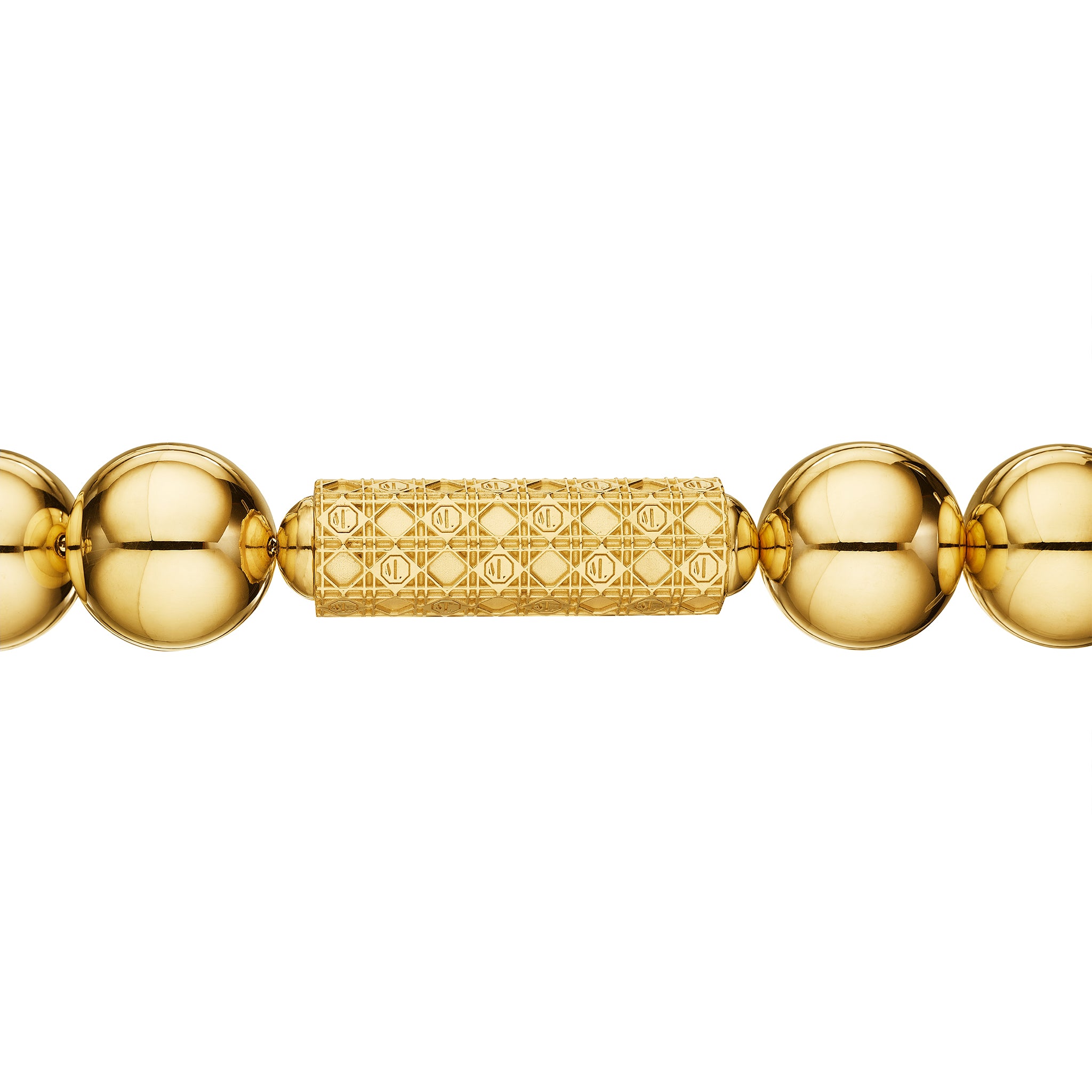 MoAnA LUU Maxi Beads necklace with barrel lock in vermeil,  inspired by Creole jewelry. 
