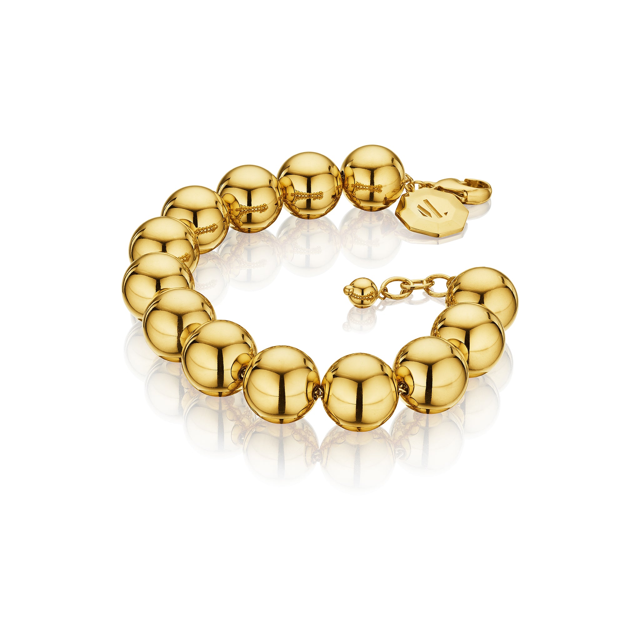 MoAnA LUU Beads bracelet in vermeil,  inspired by Creole jewelry. 